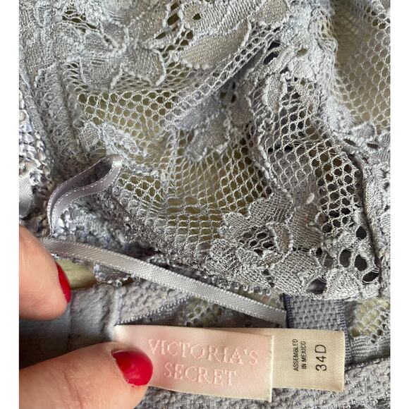 00's vintage purple lace coquette fairy corset y2k bra 34D victoria's secret - Picture 6 of 7